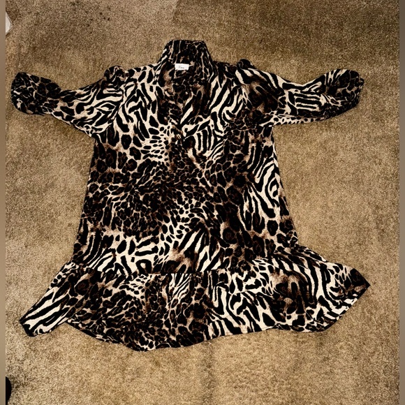 Leopard Mini Shirt Dress - Picture 6 of 6